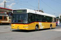 PU Lathion, Sion, Nr 11 (VS 205'403, Volvo 7000, 2002) am 16.7.2009 in Aigle, gare. (An diesem Tag war die Strasse Vionnaz-Torgon wegen Belagsarbeiten gesperrt und das Kursfahrzeug der Linie in Torgon abgestellt; Deshalb wurde dieser Wagen von Lathion f�r das verbleibende Teilst�ck Aigle - Vionnaz f�r einen Tag ausgeliehen.)