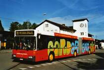 AAGL Liestal Nr. 90/BL 7603 Mercedes O 405GN am 8. Juni 2009 Liestal, Bahnhof (mit Vollwerbung f�r die  Gardarena )