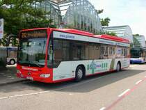Region Baden W�rttemberg - Dieser Citaro 2 geh�rt der Firma Dannenmann aus Weinstadt und er wird meist auf der Linie 202 Waiblingen-Endersbach-Str�mpfelbach eingesetzt. Am 31.07.2009 sonnt sich das Fahrzeug am Bahnhof in Endersbach. Aus Str�mpfelbach stammt �brigens Deutschlands bekanntester Chorleiter, Gotthilf Fischer.
