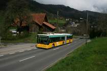 PU Stutz, Jonen, Nr. 185 (ZH 228'328, MB Citaro G, 2005) am 22.4.2008 zwischen Aeugstertal und Aeugst ZH. 