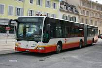 TRN, La Chaux-de-Fonds, Nr 225 (NE 107'225, Citaro G, 2000) in Cernier, Centre.