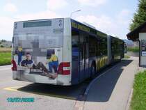 Wagen 163 mit IKEA Vollwerbung. An der Haltestelle Bettlen in W�renlos.