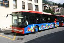 EngadinBus, St. Moritz, GR 100'103 (Setra 415NF, 2008) am 29.7.2008 in Samedan Quadratscha.