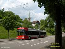 Solaris-Trollino 173 am 30.6.08 kurz vor der Haltestelle Hohlandweg.