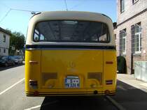 Mercedes Benz O 322 von 1962 der SSB in Warteposition vor der Stra�enbahnwelt Stuttgart (Stra�enbahnmuseum).