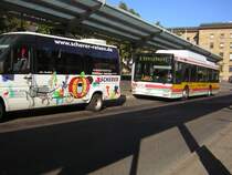 Ein Fahrzeug der RSW, das sp�ter die Linie R10 nach Blieskastel fahren wird.