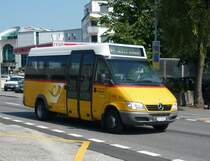 PostAuto Region Ostschweiz, PU Ehrler & Lienert AG, 8840 Einsiedeln: MB Sprinter City 316CDI(?), SZ 70'167, am 10. September 2009 beim Bahnhof in 8840 Einsiedeln
