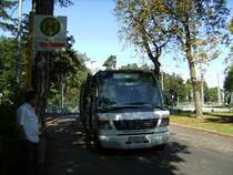 Mercedes Benz O 815 D Heckniederflur  Teamstar City  der Fa. Ernst Auw�rter im Einsatz der Stuttgarter Stra�enbahn an der Haltestelle  Stelle  als Buslinie 66 zum  Frauenkopf . Fahrgestell: Mercedes Benz Vario O 815-42 D mit 152 PS.