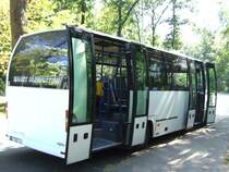 Mercedes Benz O 815 D Heckniederflur  Teamstar City  der Fa. Ernst Auwrter im Einsatz der Stuttgarter Straenbahn an der Haltestelle  Stelle  als Buslinie 66 zum  Frauenkopf . Fahrgestell: Mercedes Benz Vario O 815-42 D mit 152 PS.


