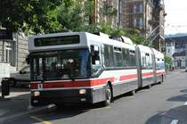 VBSG, St. Gallen Nr. 155 NAW/Hess-Doppelgelenktrolleybus am 8. September 2009 bei der Haltestelle St. Leonhard.