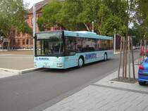 Auch auf diesem Foto ist ein MAN Bus von Ruwertal-Reisen zu sehen. Der Bus wurde am 10.09.2009 auf dem Landwehrplat in Saarbrcken Fotografiert.