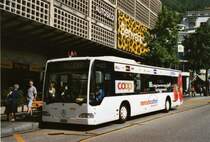 FART Locarno Nr. 23/TI 310'723 Mercedes Citaro am 20. Juli 2009 Locarno, Bahnhof (mit Vollwerbung fr  mercatocattori )
