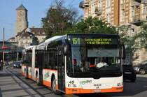 Regiobus, Gossau Nr. 45/SG 283'883 MAN Lion's City am 8. September 2009 bei der Haltestelle St. Leonhard.