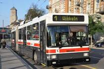 VBSG, St. Gallen Nr. 167 NAW/Hess-Gelenktrolleybus am 8. September 2009 bei der Haltestelle St. Leonhard.