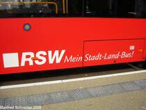 Dieses Foto soll das Logo der RSW zeigen. Ich habe dieses Foto auf dem Landwehrplatz gemacht.