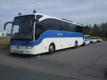 Polizeibus stand heute zum 2.Liga-Spiel Rostock gegen Koblenz am Rostocker Hbf.(12.09.09)