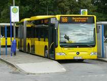 12.09.09,CITARO der EVAG Nr.4618 als Linie 166 an der Endhaltestelle in Essen-Burgaltendorf Burgruine.