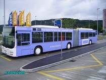 MAN Wagen 168 mit einer Vollwerbung der Vailant Bank. Die Farbe ist etwas gew�hungsbed�rftig.
