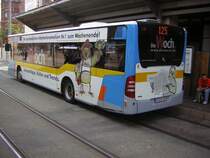 Auch der Citaro Bus mit der Werbung von Die Woch habe ich am Saarbr�cker Hauptbahnhof wieder Fotografiert.