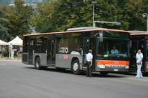 TAG, Meran, NF4 (DK501SC, Setra 415NF, 2009) am 12.9.2009 am Bahnhof Meran.