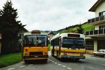Buzzi, Bern BE 530'697 FBW/R&J (ex Burri, Teuffenthal) + STI Thun Nr. 52/BE 396'552 Saurer/R&J SH am 9. August 2009 Teuffenthal, Post
