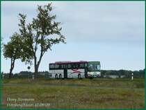 EE N 310 auf seiner Fahrt nach Falkenberg/Elster hier bei der Ausfahrt aus Herzberg/Elster. Normal f�hrt diese Linie nach Elsterwerda.