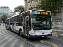 TPG - Mercedes Citaro Bus Nr.140 GE 960524 unterwegs auf der Linie 5 in der Stadt Genf am 04.09.2009
