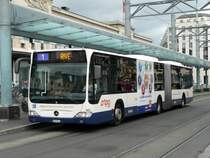 TPG - Mercedes Citaro Bus Nr.163 GE 960547 unterwegs auf der Linie 1 in der Stadt Genf am 04.09.2009