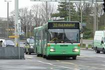 Wagen 722 (BS 3322) auf der Linie 30 Richtung Basel Bad Bahnhof.
Mrz 2008