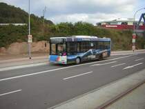 Ein MAN Stadtbus an der Haltestelle Rmerkastell in Saarbrcken. Das Foto wurde am 24.09.2009 aufgenommen.