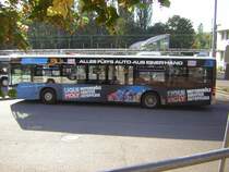 Das Foto zeigt die Linie 126 an der Haltestelle Brebach Bahnhof. Die Aufnahme des Fotos war der 25.09.2009.