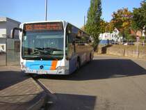 Auch hier ist ein Citaro zu sehen. Die Aufnahme des Fotos war am Brebacher Busbahnhof.