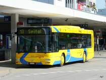 asm - MAN Bus Nr.30  BE 545549 unterwegs auf der Linie 13 bei den Haltestellen vor dem Bahnhof Langenthal am 08.09.2009