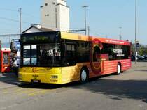asm - MAN Bus Nr.31  BE 503313 unterwegs auf der Linie 2 bei den Haltestellen vor dem Bahnhof von Herzogenbuchsee am 08.09.2009
