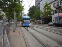 Ein MAN Erdgasbus fhrt zur Haltestelle an den Saarbrcker-Hauptbahnhof. Das Foto habe ich am 01.10.2009 aufgenommen