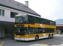 PostAuto Region Ostschweiz: Neoplan N 4426 SG 273'221, mit Wappen  Nesslau-Krummenau , am 1. Oktober 2009 bei der Post 9657 Unterwasser