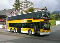 PostAuto Region Ostschweiz: Neoplan N 4426 SG 273'221, mit Wappen  Nesslau-Krummenau , am 2. Oktober 2009 in Lisighaus bei 9658 Wildhaus  
