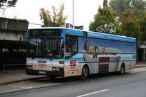 Wefers Reisen aus Korschenbroich f�hrt im Auftrag des BVR auf der Linie 871 nach Dormagen Markt.
Werbung: Kempfer Fliesen Sanit�r
Grevenbroich 10.9.2009