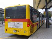 BLT Mercedes Citaro G Nr. 8 (2003?) im Herbst 2009 am Bahnhof in Sissach. Zum Zeitpunkt der Aufnahme fuhr dieser Bus noch für den Subunternehmer AGSE mit dem Kennzeichen BL 18661. Ab 1.1.13 übernahm dann die BLT die Linien im Oberbaselbiet und der Bus bekam die interne Nummer 8.