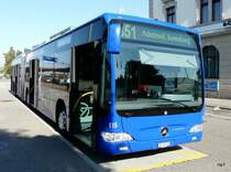 VZO - Mercedes Citaro Nr.115  ZH 745115 unterwegs auf der Linie 851 bei den Haltestellen neben dem Bahnhof von Wetzikon am 04.10.2009