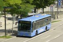 Baumann M JJ 7306 mit der Linie 131 zum Viktualienmarkt in M�nchen.
Aufgenommen am Heimeranplatz.