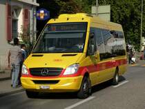 Mercedes Sprinter City der BLT mit der Betriebsnummer 21 bei der Haltestelle Bottmingen auf der Linie 59 nach Oberwil. Die Aufnahme stammt vom 10.09.2009.