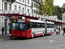 Winterthur - Mercedes O 405 GTZ Trolleybus Nr.147 unterwegs auf der Linie 3 am 11.10.2009