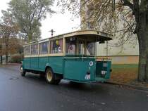 historischer Renault Oldtimerbus Heckansicht fotografiert am 25.10.2009 in Doberlug-Kirchhain