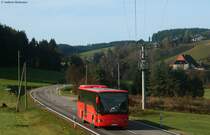 Mercedes Intergo  Amtliches Kennzeichen FR-JS 298 Erstzulassung 2001 auf der Linie 50 von Brigach nach Bahnhof St.Georgen in der Anzeige steht jedoch schon die Folgeleistung 24.10.09