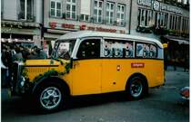 Aus dem Archiv: PTT Regie P 1601 Saurer/Saurer (ex Nussbaumer, Ganterschwil im Oktober 1987 Bern, Bundesplatz