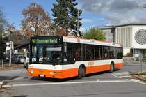 RBS, Worblaufen Nr. 10/BE 535'310 MAN am 5. November 2009 beim Burgernziel.