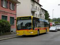 BLT Bus mit der Betriebsnummer 37 bedient die Haltestelle Neuweilerstrasse. die Aufnahme stammt vom 08.06.2009.
