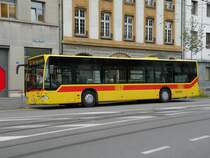 BLT Bus mit der Betriebsnummer 38 bedient die Haltestelle Aeschenplatz auf der Linie 37. die Aufnahme stammt vom 19.06.2009.