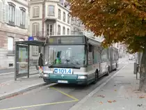 CTS Strasbourg - Renault Nr.573  3170 YN 67 unterwegs auf der Linie 4A in der Stadt Strassburg am 31.10.2009